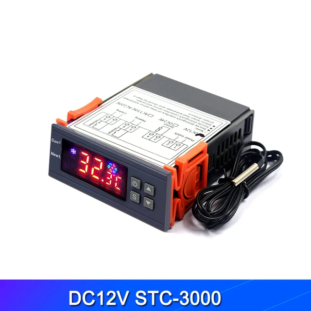 STC-3000 12V 24V 220V 디지털 온도 조절기 온도 컨트롤러 온도계 센서 습도계