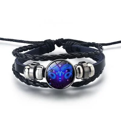 Heißer Verkauf Mode männliche und weibliche Armbänder, zwölf Sternzeichen, leuchtende Armbänder_voghion.com