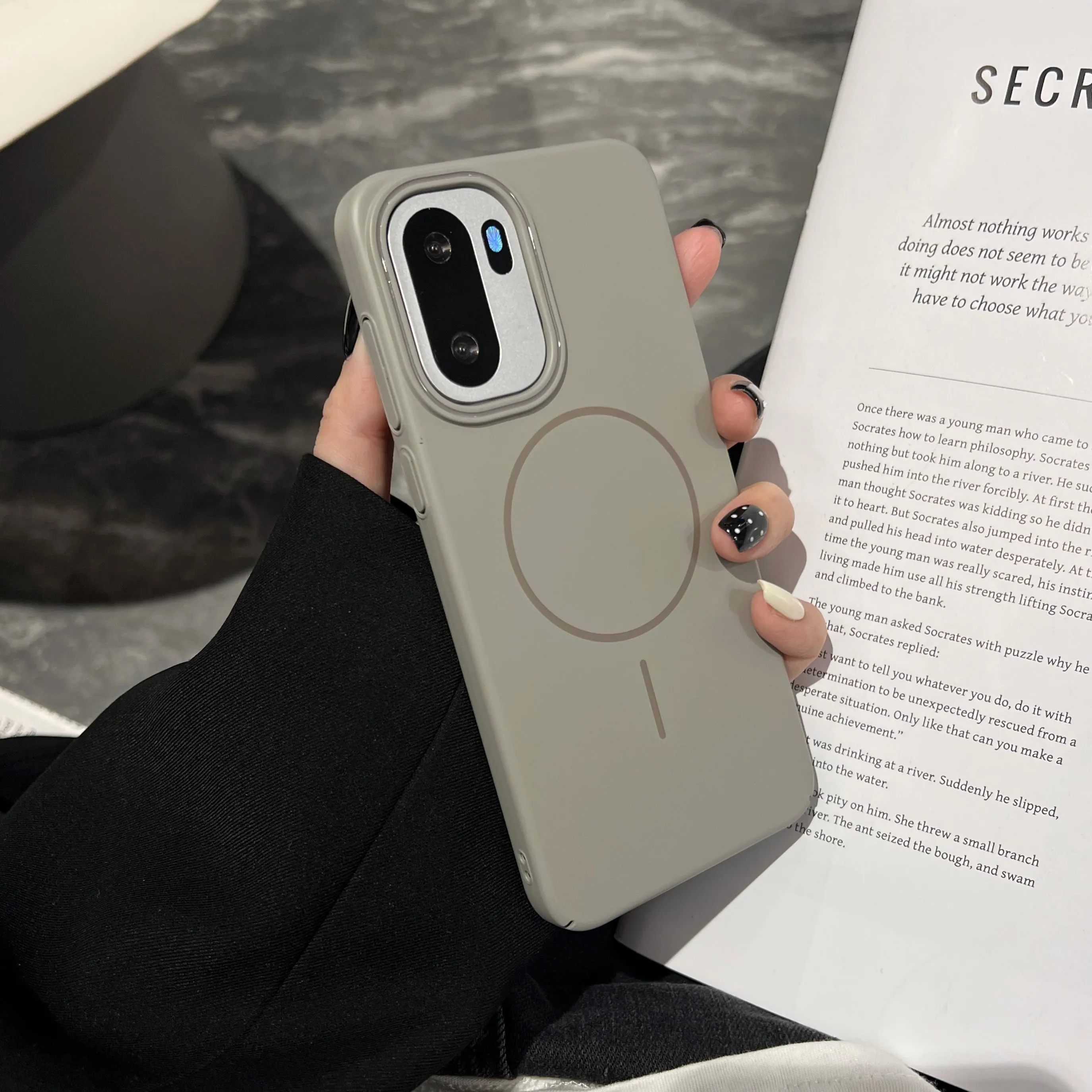 Ultra Thin Hard PC Magnetic Case with Wireless Charging Matte Finish