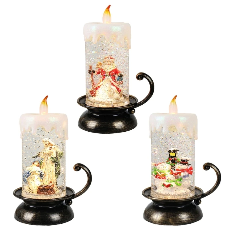 

K3NA Christmas Wind Light Music Artificial Candle Led Lamp Glowing Ornament