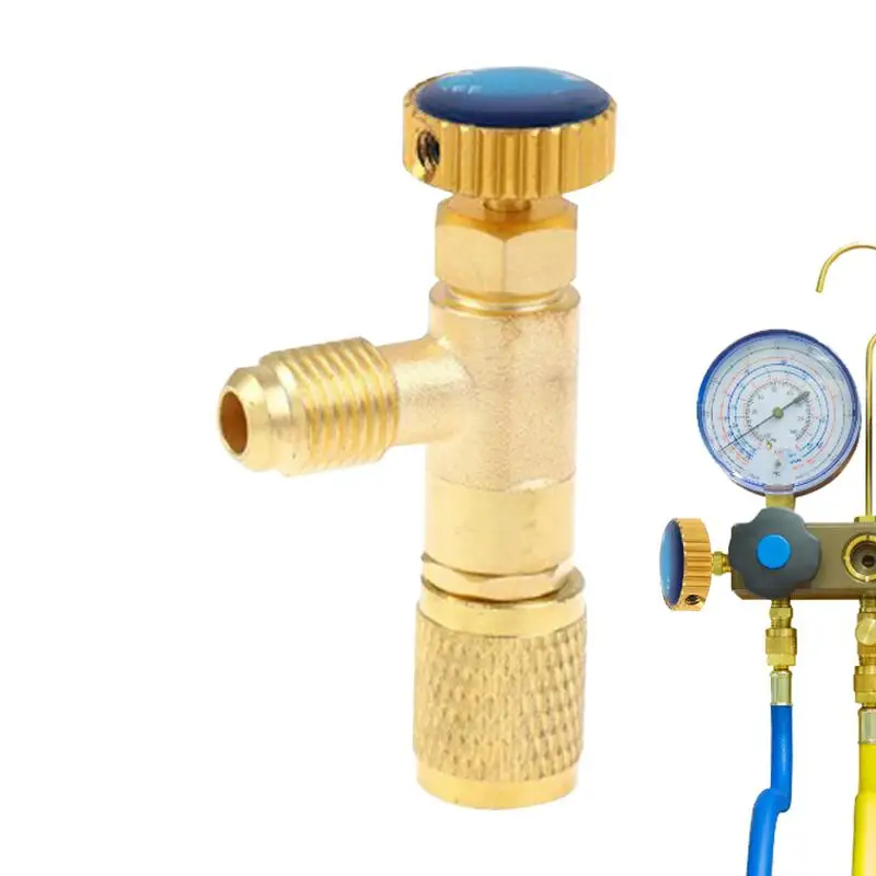Valvola Aria Condizionata Strumento Valvola Di Sicurezza Liquido R410A R22 Aria Condizionata Refrigerante 1/4 Adattatore Di Sicurezza Riparazione Aria