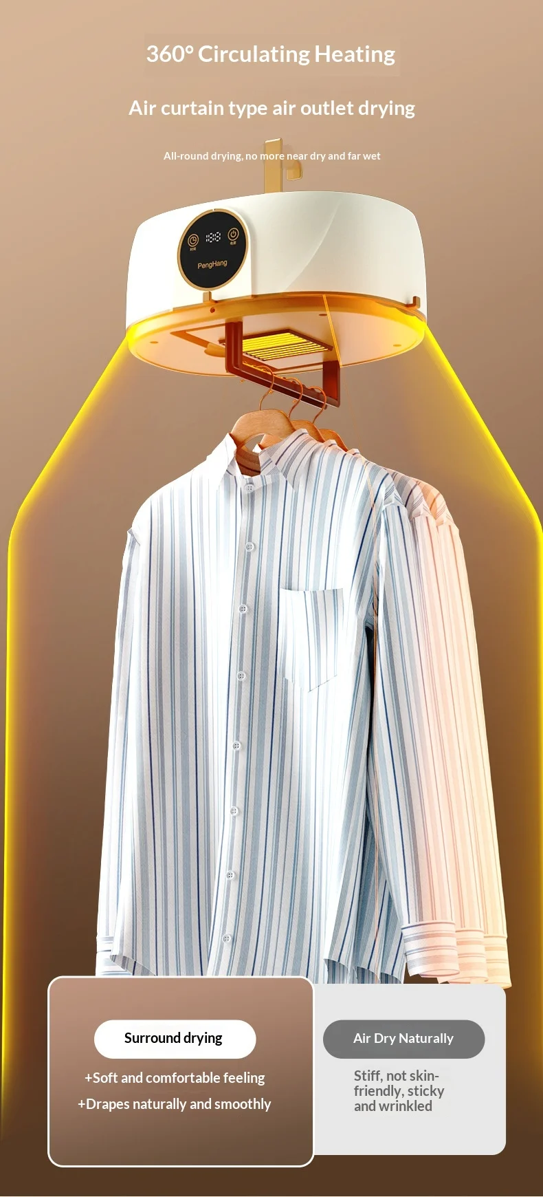 Electric Dryer Clothes Drying Rack Garment Dryer UV Sterilization with Dryer Bag Compact Travel Style Clothes Drying Rack Heater