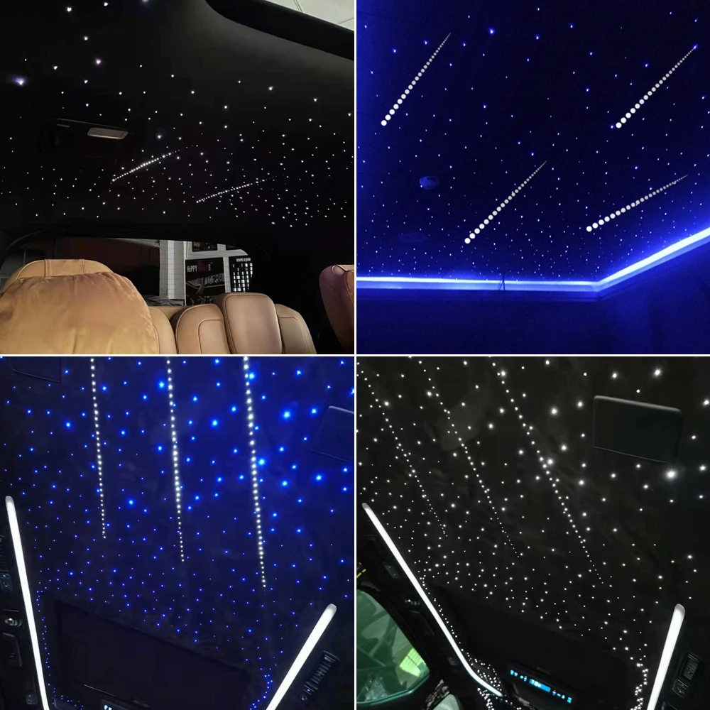 Meteor Car Starry Sky Light Shooting Star Roof Headliner 9W 12Holes Shooting Star LED Fiber Optic Lights