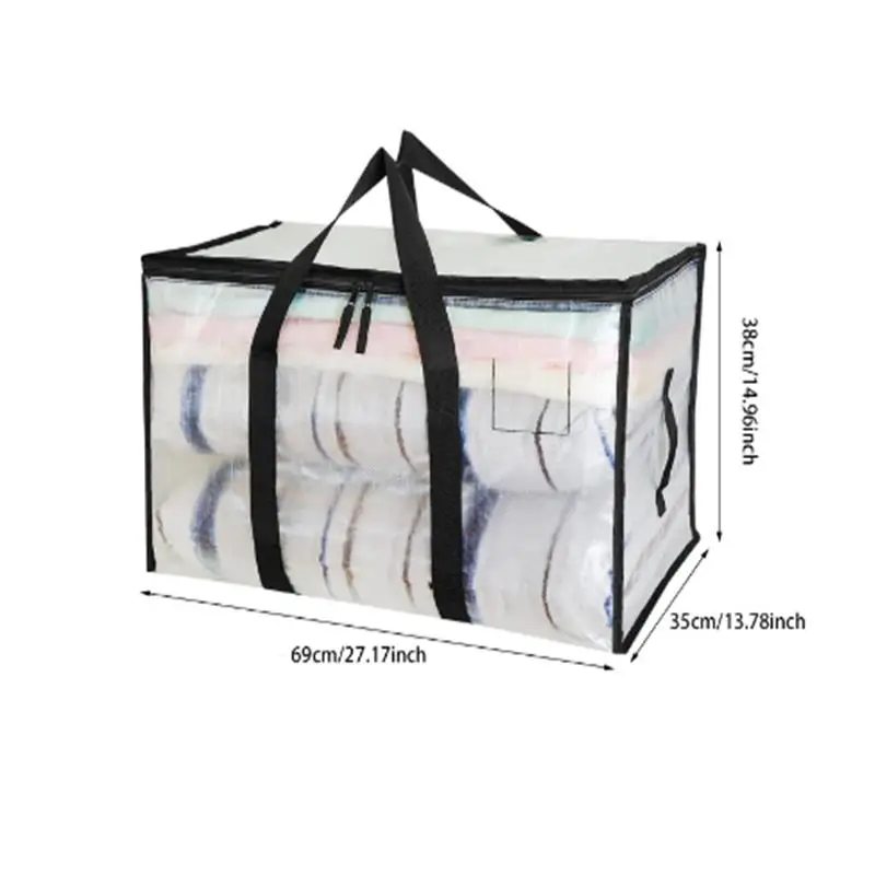 Thickened Non-Woven Fabric Blanket Organizer Quilt Storage Bag Blanket Storage Bags With Zipper Outdoor Luggage Bags For Travel 2