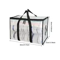 Thickened Non-Woven Fabric Blanket Organizer Quilt Storage Bag Blanket Storage Bags With Zipper Outdoor Luggage Bags For Travel 2