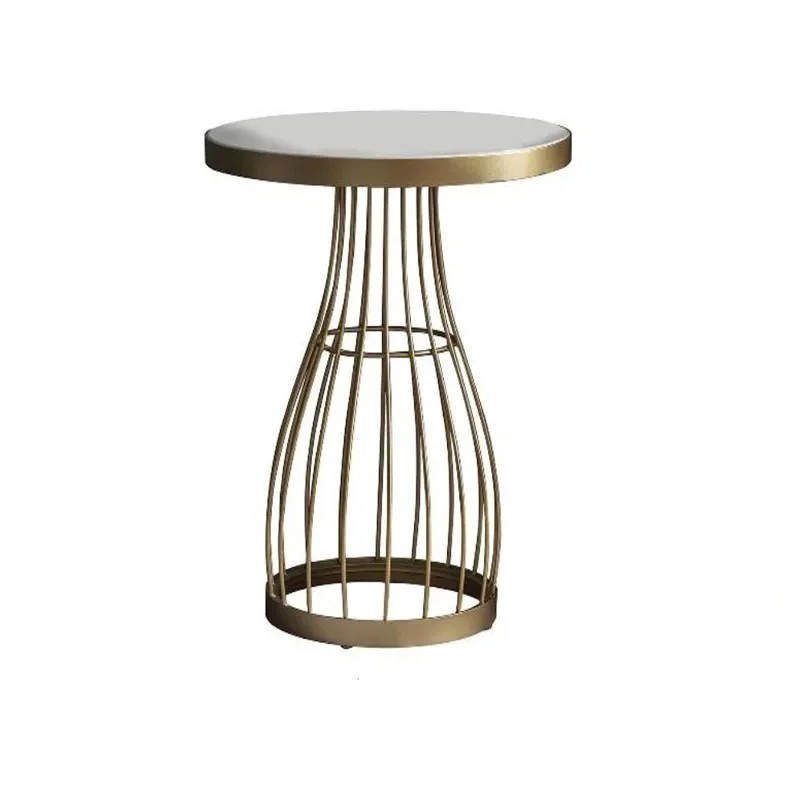 hot sale aluminum human being base square End Table with Intricate Design silver Color Modern Glam Round Metal Coffee Table