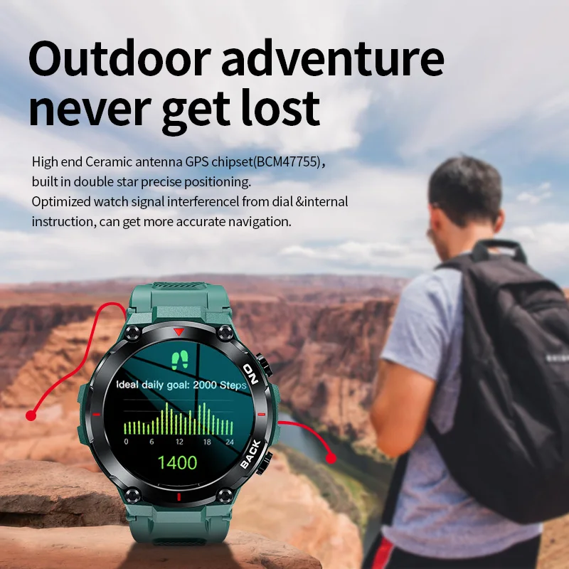 2023 GPS Ʈ ġ   ð     480mAh ū ͸   ð Smartwatch 
