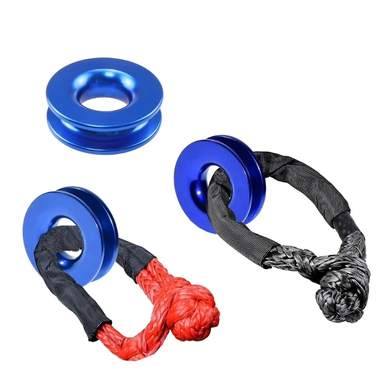 

68UF Car Recovery Ring 41000LBS Winch Soft Shackle Recovery Ring Truck ATV Winch Rope