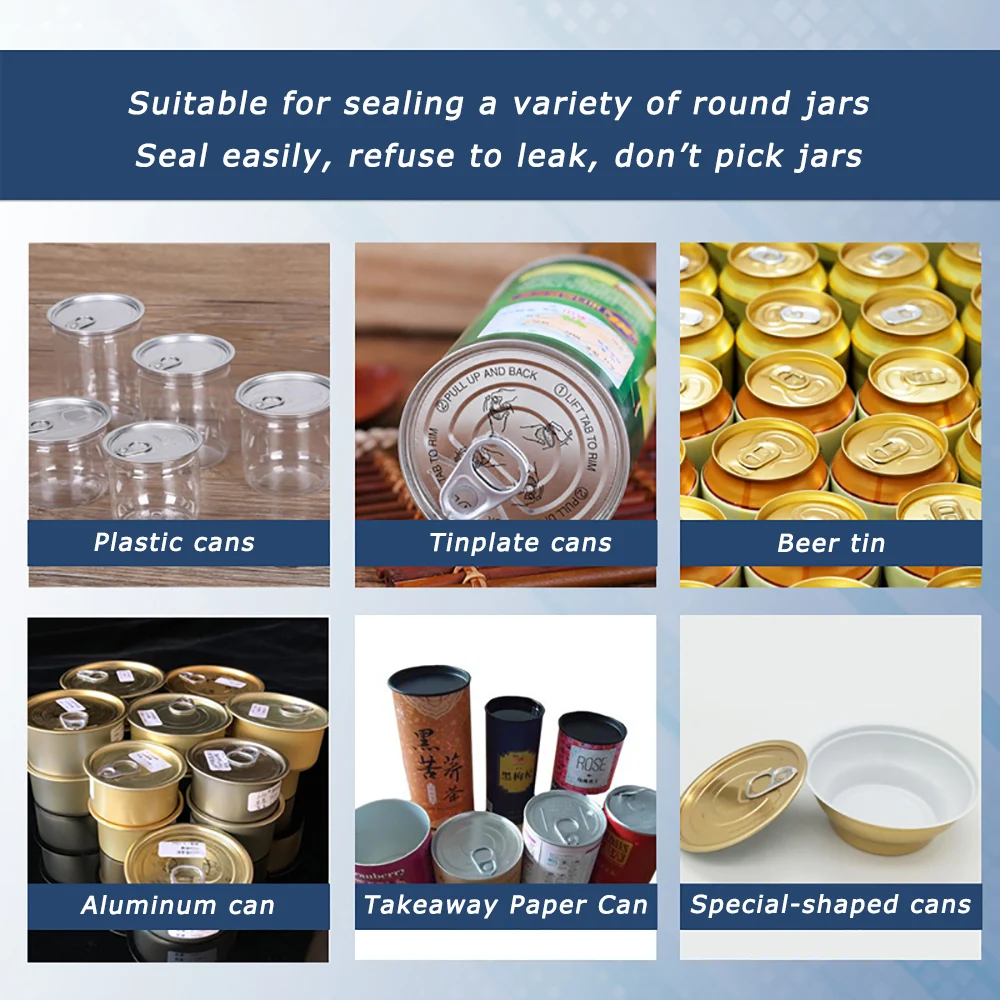 Automatic Can Sealing Machine Aluminum Can Tinplate Cans Plastic Cans Glass Jar Capping Machine Sealing NEW