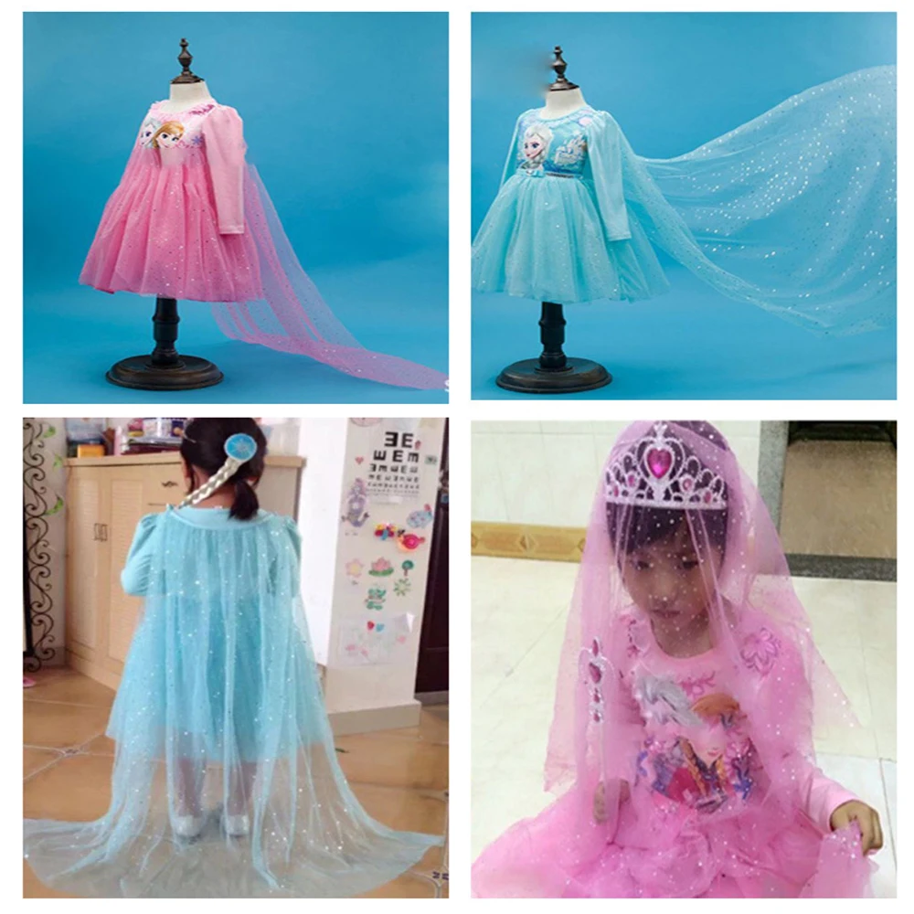 57in x 39in Sequin Mesh Lace Soft Sand Tulle Fabric for Wedding Princess Dress Sewing Gold Dot Yarn Multicolor DIY Decorations