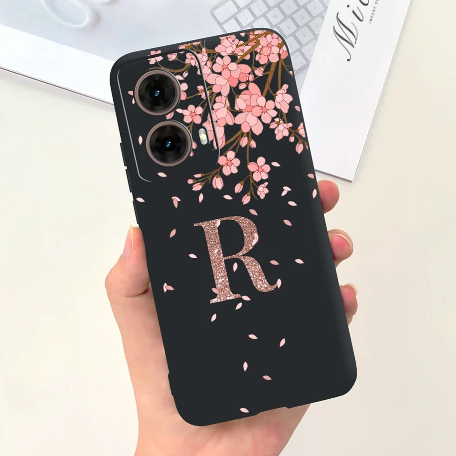 Luxury Initial Letters Soft Silicone Protective Case - Shockproof Bumper Cover