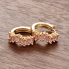Boucles d'oreilles créoles en acier inoxydable pour femmes, 2 pièces, Zircon irrégulier, cercle rond de 9mm, petit Huggie, Piercing du Cartilage, bijoux