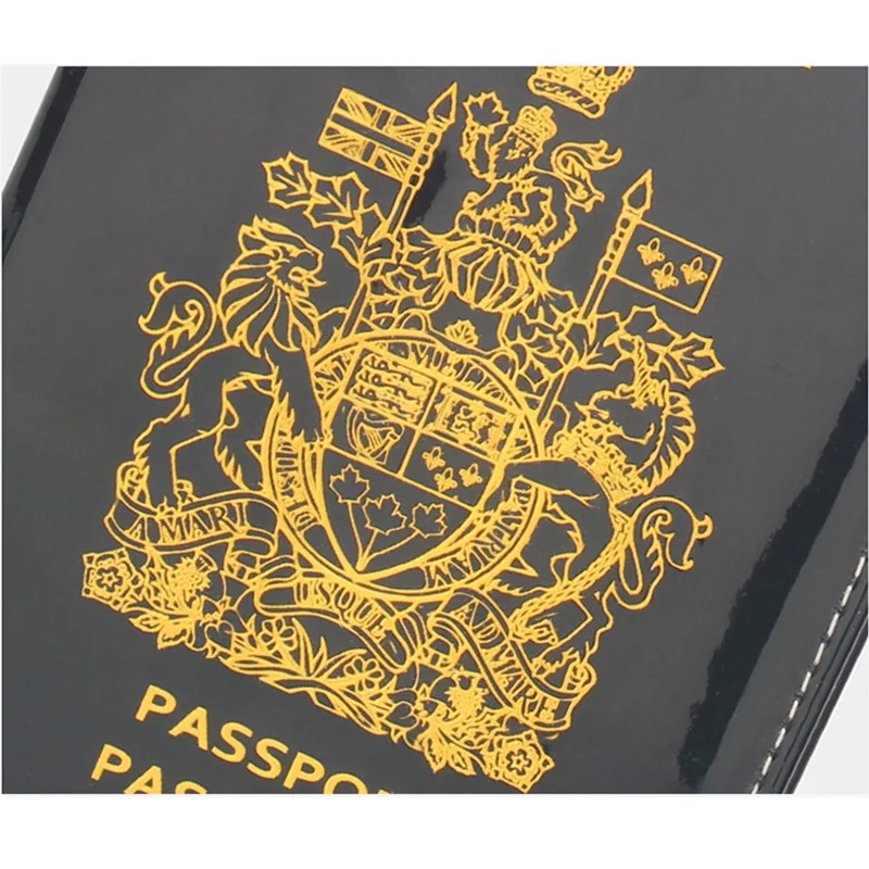 Canada Travel Passport Holder Pu Leather Fashion Canadian Passport Cover portafoglio per uomo donna