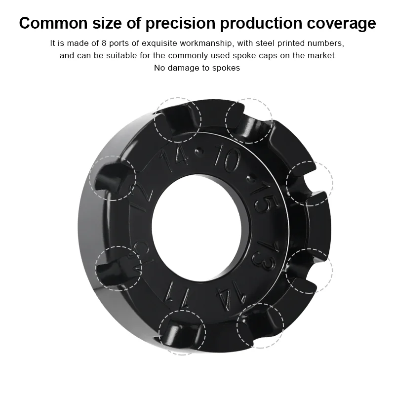 Chiave Raggi Bici Professionale CHIAVE A 8 Vie Capezzolo Chiave Bicicletta Cerchio Ruota Bicicletta Chiave Per Raggi Bicicletta - Foto 4