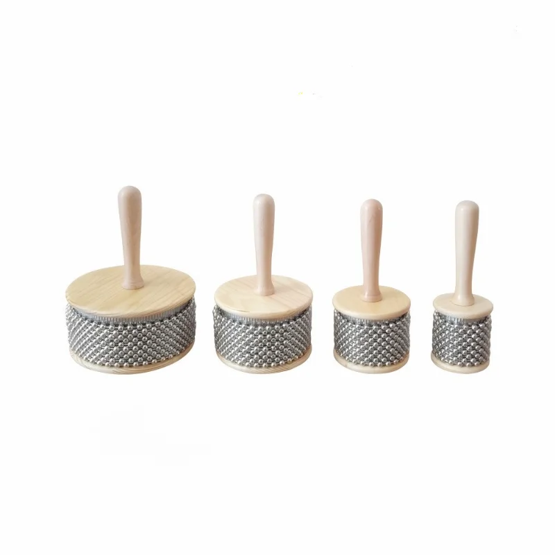 

Wooden Cabasa Metal Beaded Chain Cylinder Percussion Instrument for Classroom Band Medium Size Guitar Guitar Effects Pedals