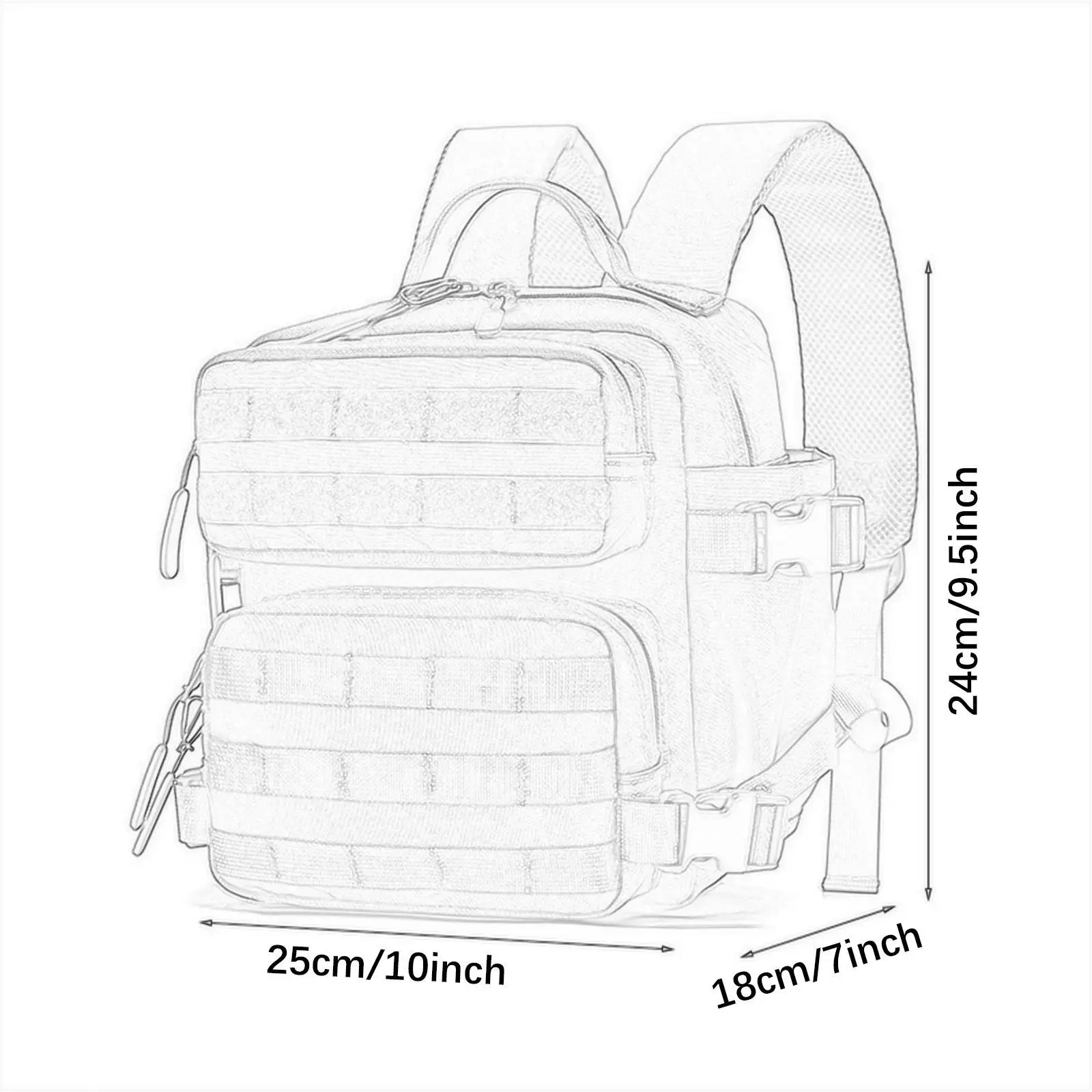 Camping Backpack Backpack Adjustable Shoulder Strap Multipurpose 9L Hiking Rucksack Travel Backpack for Hiking, Travel 6