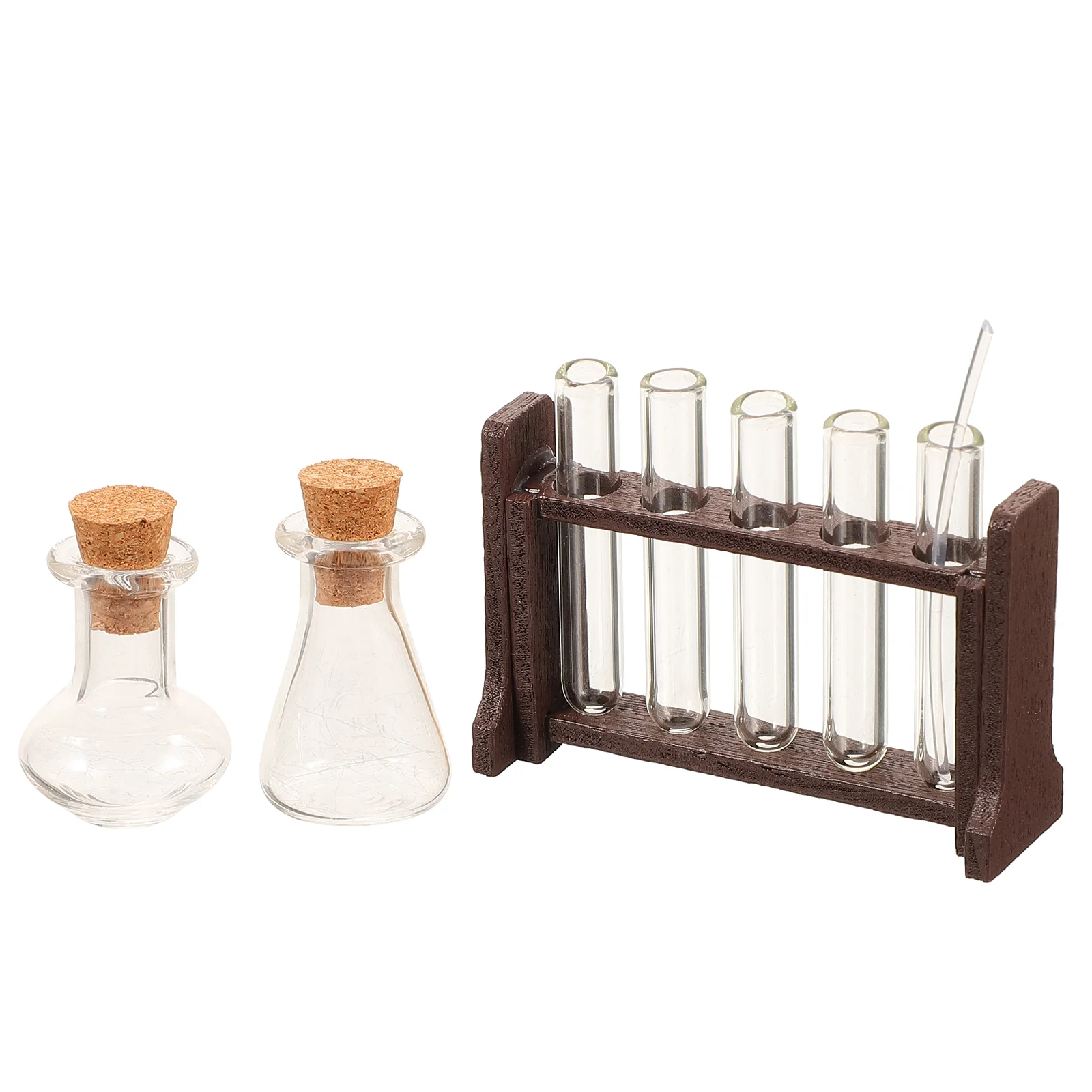 

1 Set of Test Tube Simulation Experiment Toy Education Tube Rack Laboratory Toy for Mini Toy