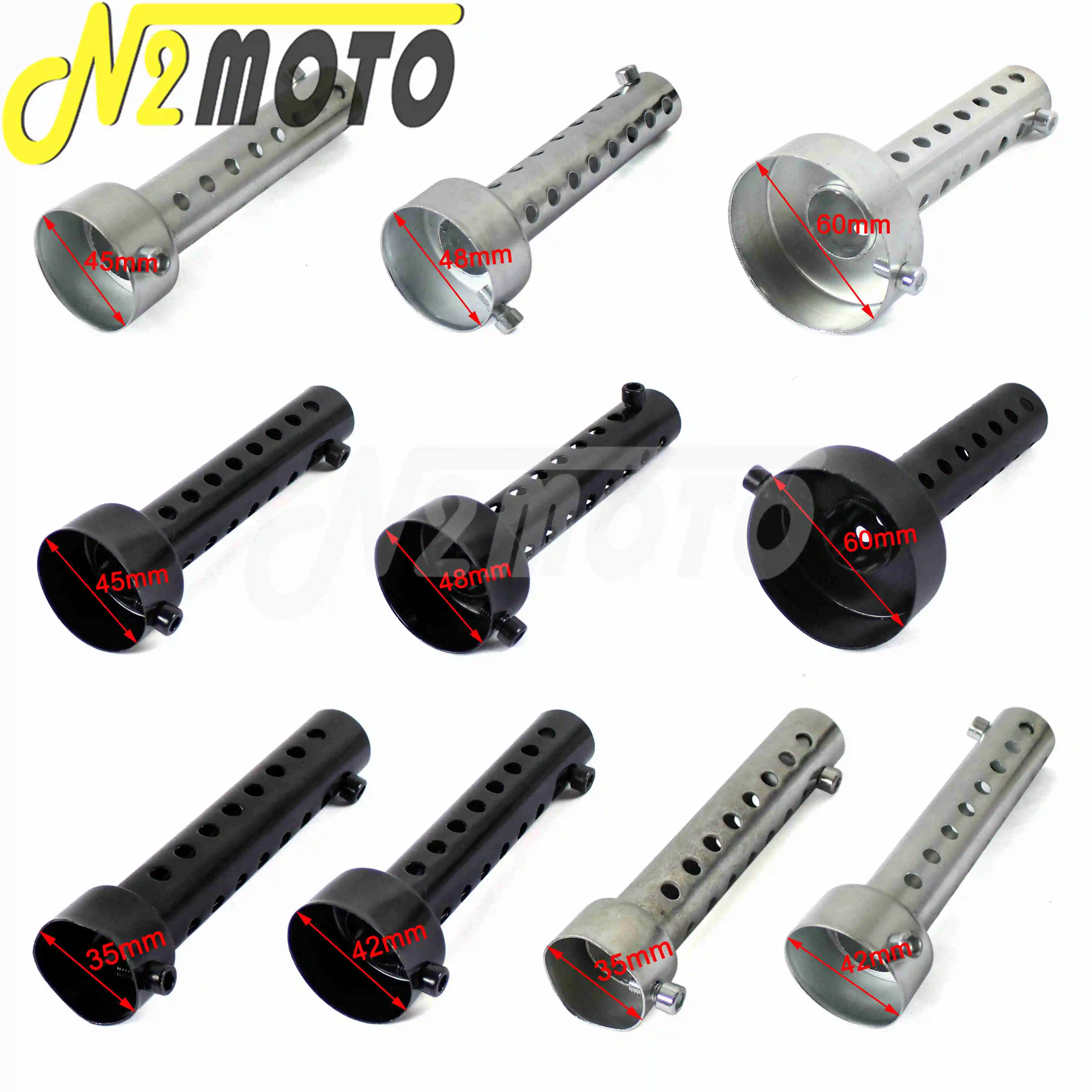 1X Motorcycle Universal Removable 35 42 45 48 60Mm Exhaust Muffler Insert Baffle Db Killer Silencer Noise Sound Eliminator