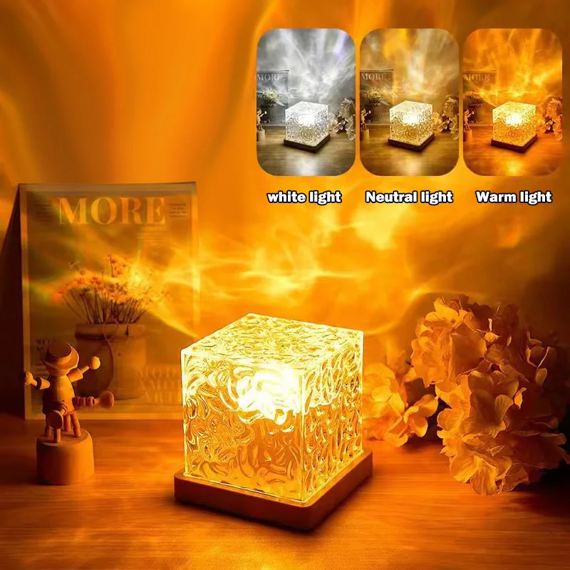 16 Colors Ocean Wave Projector Light Midnight Aura Aurora Glow Lamp Home Office Bar Restaurant Underwater Projector Night Light