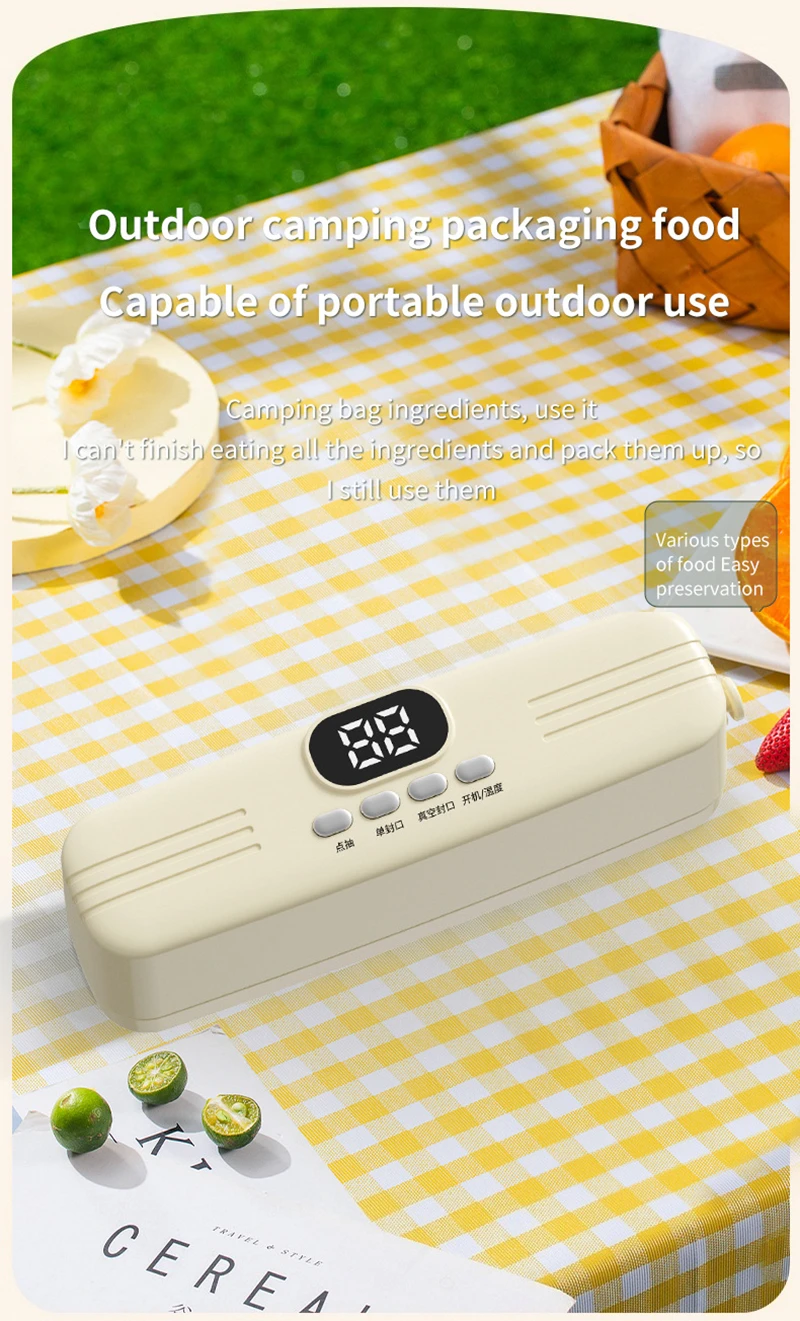 Description Picture 5 of itemWireless Vacuum Sealer For Fresh-keeping Small Household Wet Dry Laminator Food Laminator Vacuum Reticulated Vacuum Valve Bag