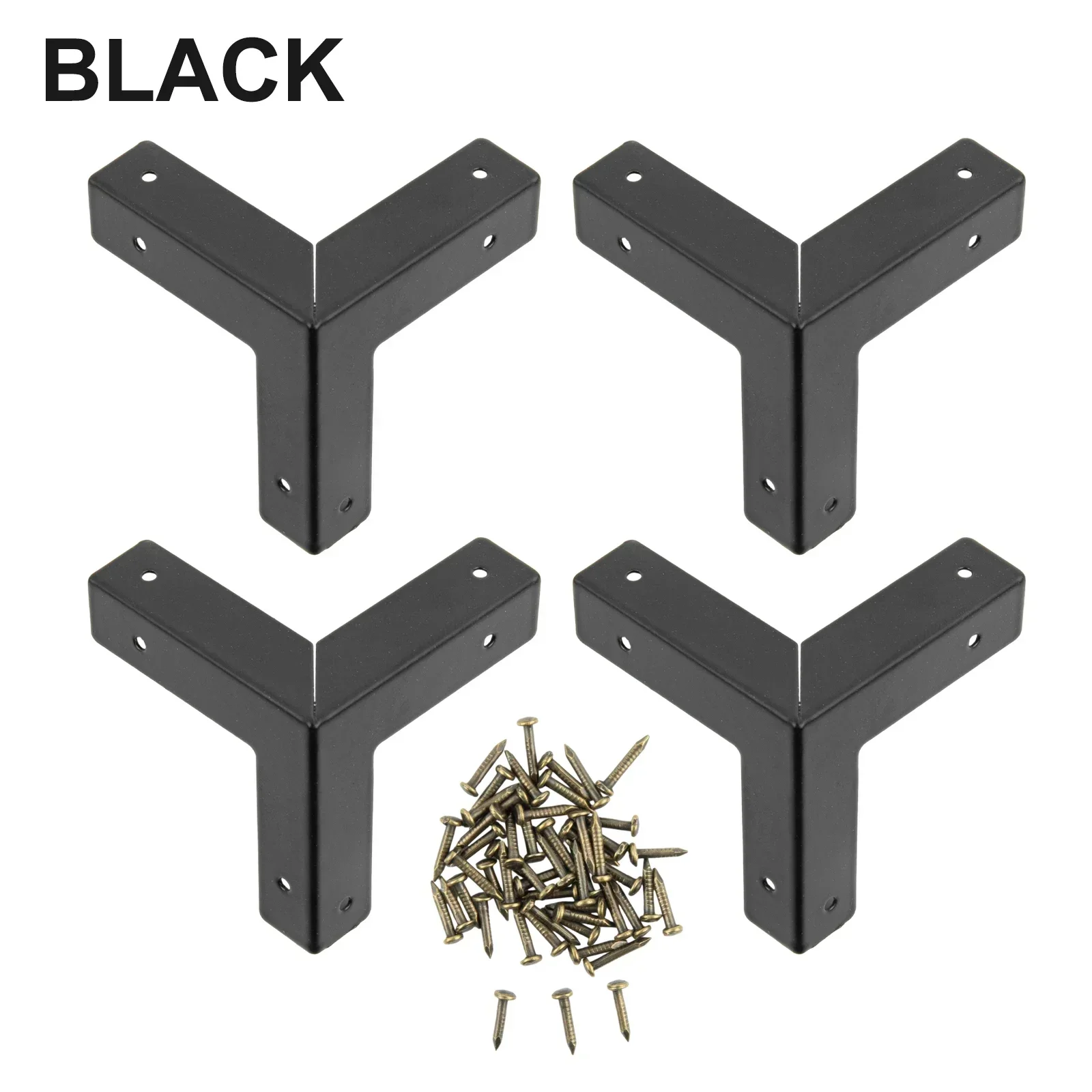 Furniture hardware angled furniture hardware furniture corner protector decorative corner cover metal decorative protectors corner protect trim protect bedroom home retro design table protection box corner trim old fashion 4 PCS