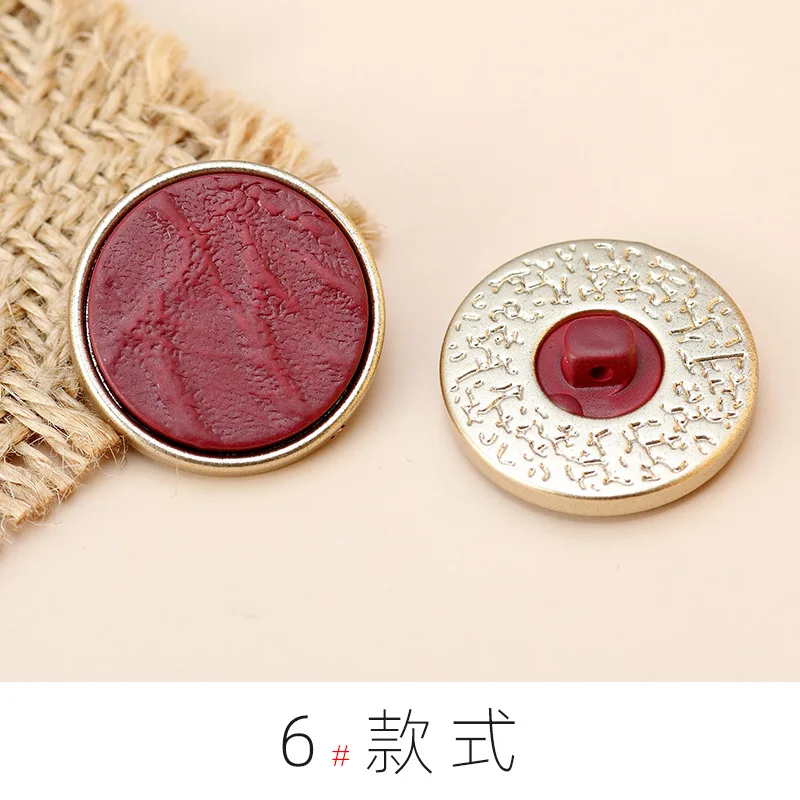 Neu eingetroffene goldene, weiße, rote Blumen-Harzknöpfe für Handarbeiten, Kleidung, Damenmantel, Anzug, Strickjacke, 6 Stück, Nähknöpfe KD902 – Detail 13