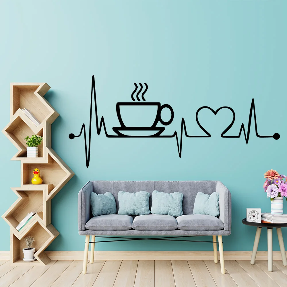

Large Coffee Decal Removable Vinyl Mural Poster For Baby's Room Decoration Vinyl Decals muursticker