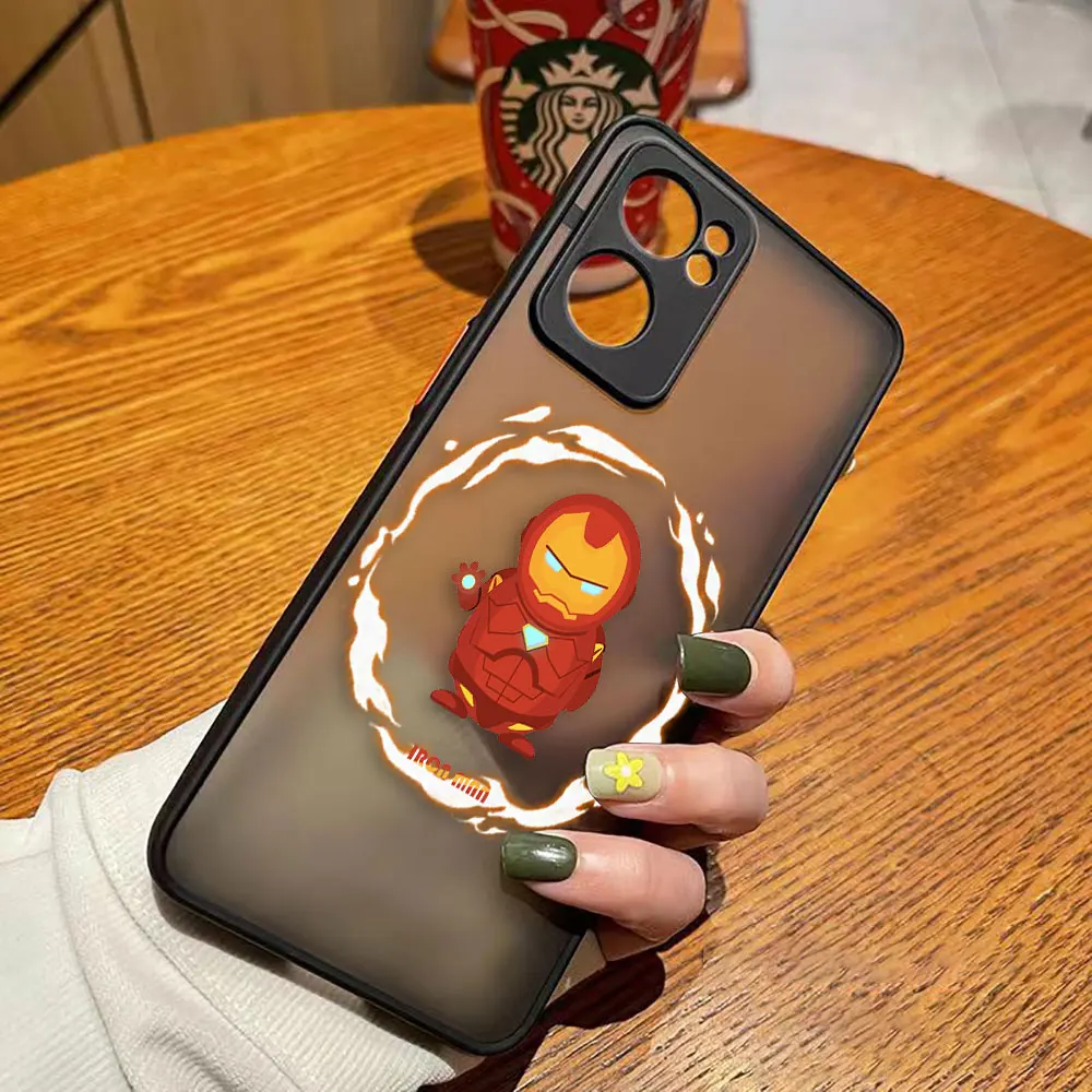 thumbnail image 1 of Funda de teléfono mate para OPPO RENO 8 8T 7Z 7 6Z 6 5 4 3 PRO PLUS 4G 5G Funda Capa Shell Marvel dibujos animados héroe Spider-Man Lron Man, 1 of 5