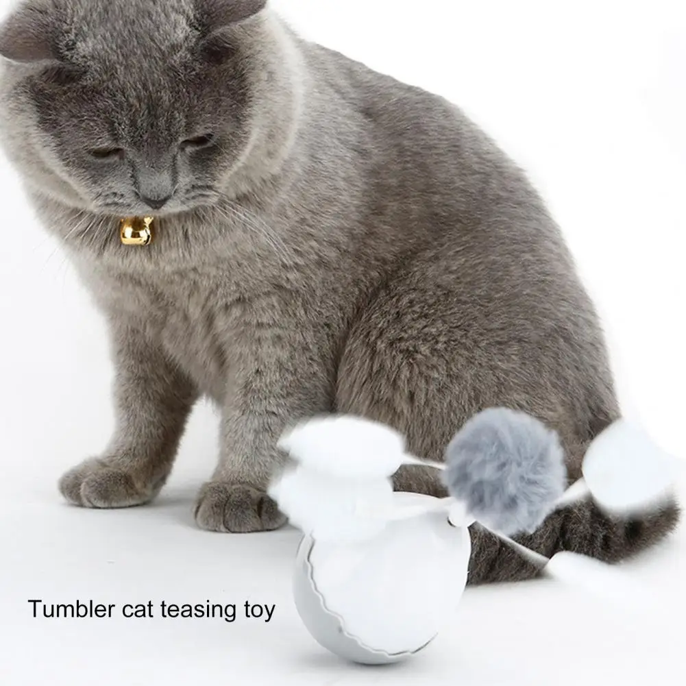 

Cat Toy Durable Attractive Plastic Electric Cat Tumbler Exercising Toy Pet Product