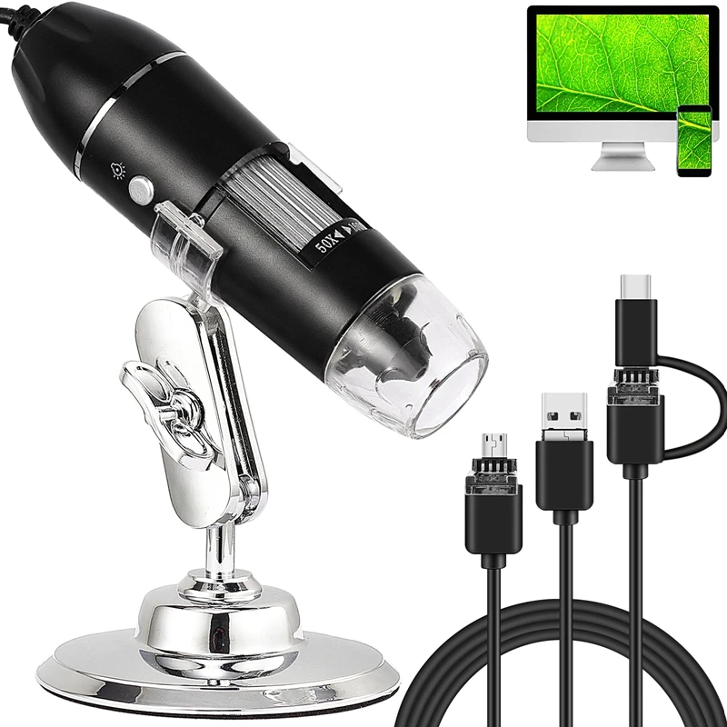 thumbnail image 2 of Digital Microscope 4.3inch IPS Screen 50X-1000X Magnification 1080P HD Microscope With 2 of 14