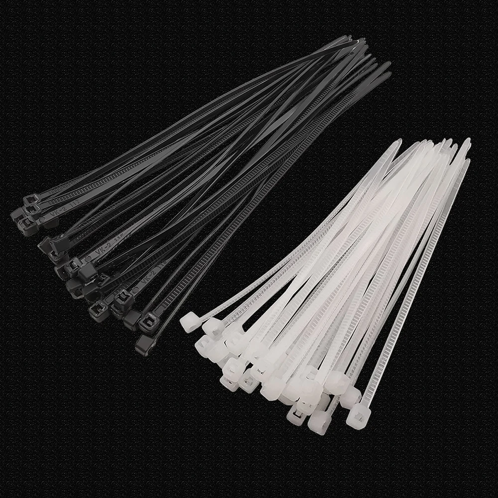100Pcs/lot Self-Locking Plastic Nylon Cable Ties Black White Cable Zip Tie Binding Straps Fastening Ring Width 1.8mm 2.5mm 3.5mm cable ties,nylon cable ties,cable tie,nylon zip ties