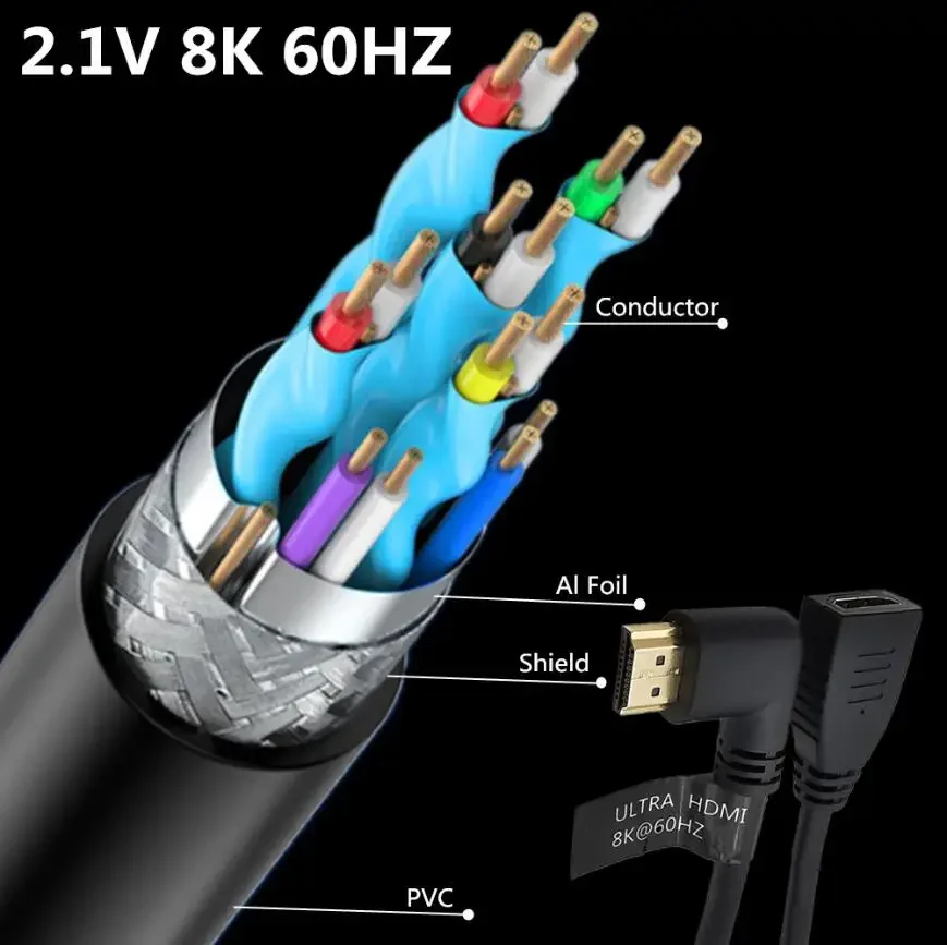 UHD Ʈ HD HDMI ȣȯ - ̺, Xbox PS4 PS5 , 90  ¿ , 8K, 60HZ, 2.1V, 4K, 120HZ, 15cm, 50cm, 1m