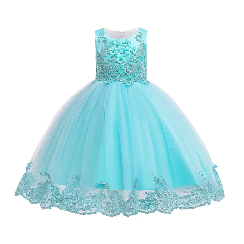 

Кружевное платье с аппликацией для девочек, летние платья для девочек, платья принцессы на день рождения, свадьбу, подружки невесты, платья на 3-10 лет