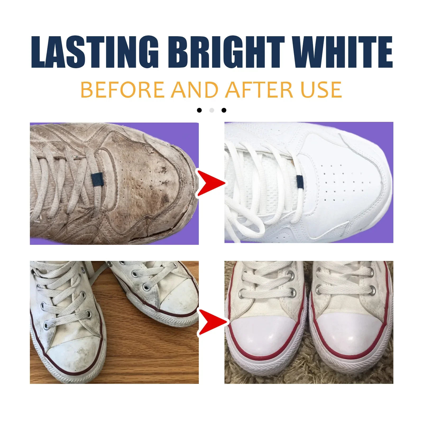 Shoe Whitening Cleanser Deep Cleaning Brightening Remove Yellow Stains Maintenance of Sports Shoe Edge Decontamination Cleaner 4