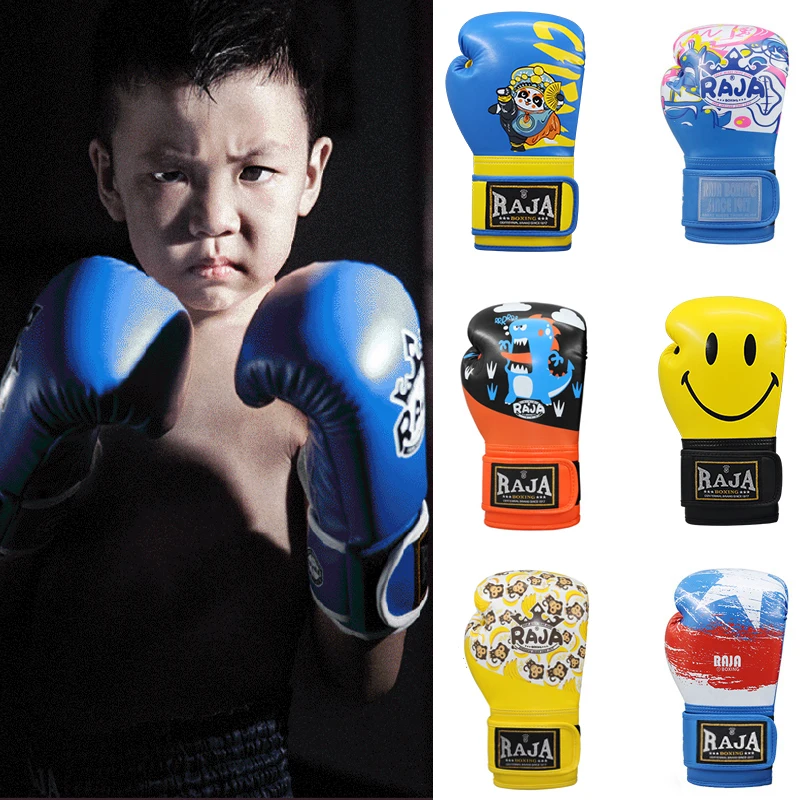 RAJA CHILDREN BOXING GLOVES GIRLS CARTOON COMBAT JUDO MUAYTHAI MMA TRAINING FOR AGED 3 TO 15 KIDS