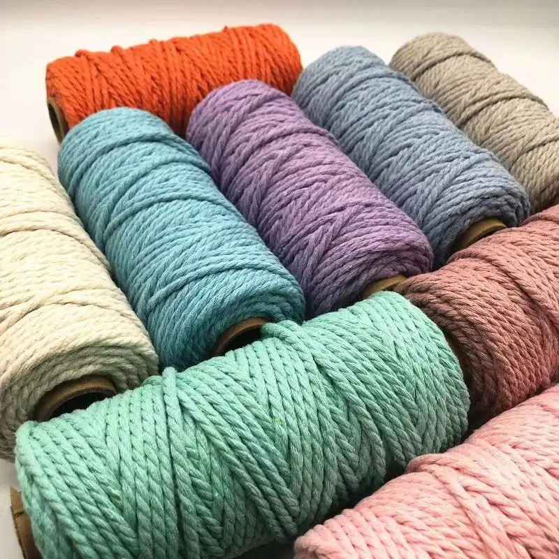 Macrame Cord Macrame Cord 2mm 100m Cotton Rope Natural Cotton Rope for Knots Macrame Supplies Wall Hangers Boho Decoration String