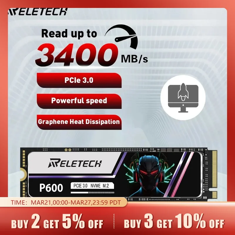 Reletech P600 M2 SSD NVMe 1 ТБ 2 ТБ 512 ГБ SSD M