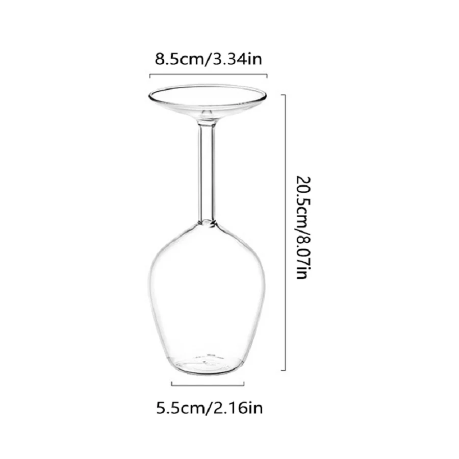 Upside Down Wine Glass 400ML Long Stem Red Wine Cup Inverted Design Christmas Gift for Lovers glass drinkware