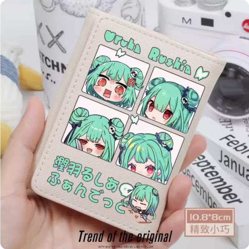 

Anime Uruha Rushia Hololive Fashion Wallet PU Purse Card Coin Hasp Money Bag Cosplay Gift B1253