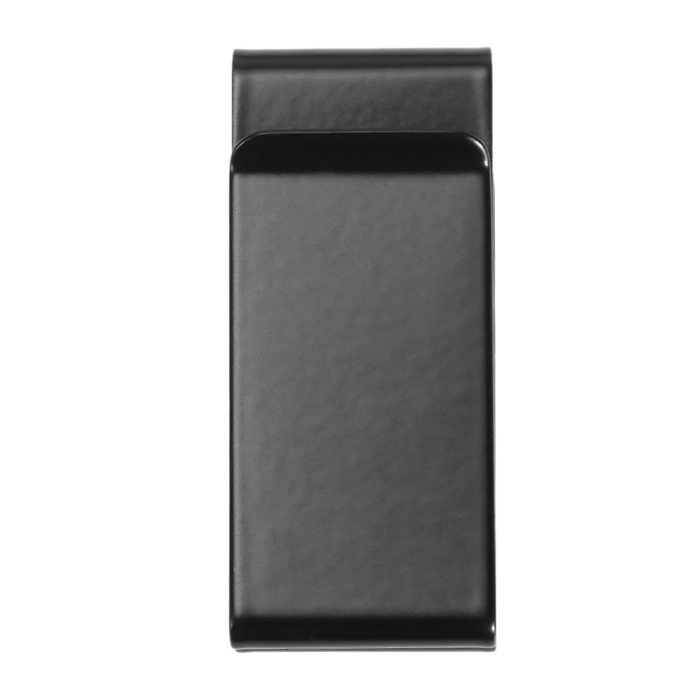 Stainless Steel Metal Wallet Clamp Slim Double-sided Black Credit Card Money Holder Useful Multi-function Durable for Men Women