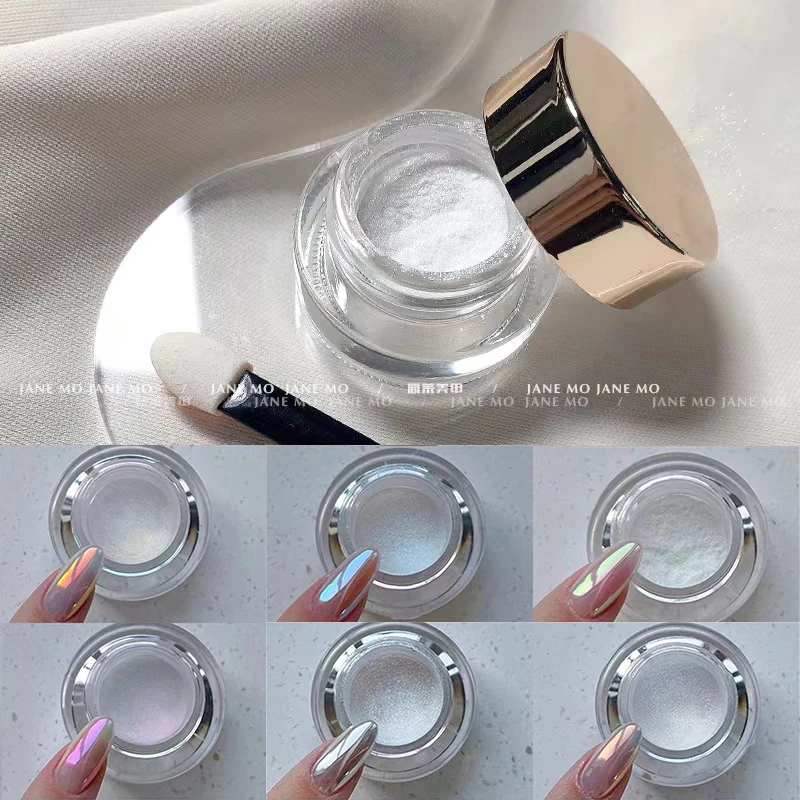 Nail Glitter Dust Chrome Moonlight Magic Rubbing Powder Shell Mirror Pigment Decoration