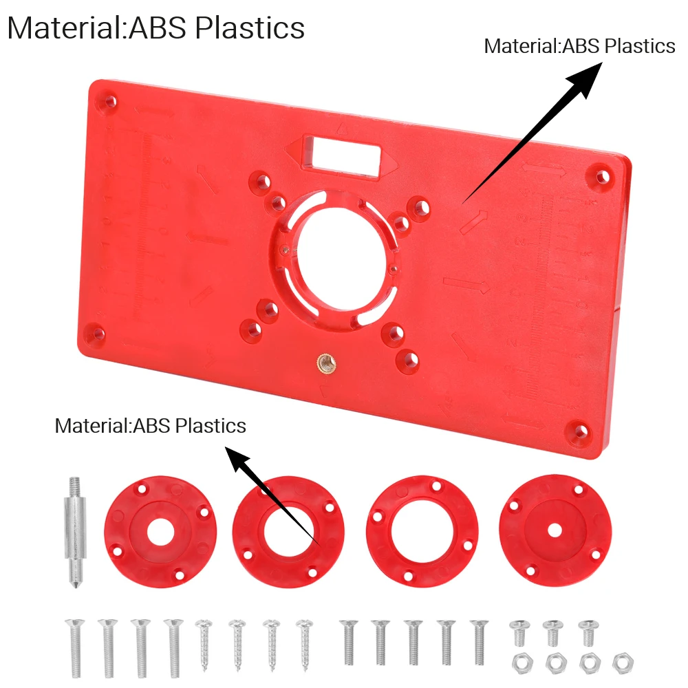 harbor freight woodworking bench Router Table Insert Plate Aluminum Trimming Machine Engraving Flip Board with 4 Rings for Woodworking wood routers for sale Woodworking Machinery