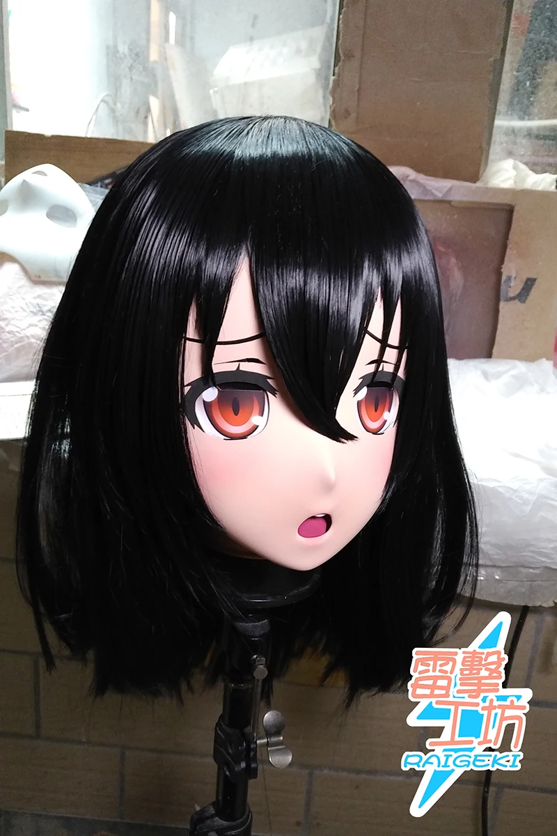 

(LJ-122) Customize Character Female/Girl Resin Kig Full Head With Lock Anime Cosplay Japanese Anime Kigurumi Mask