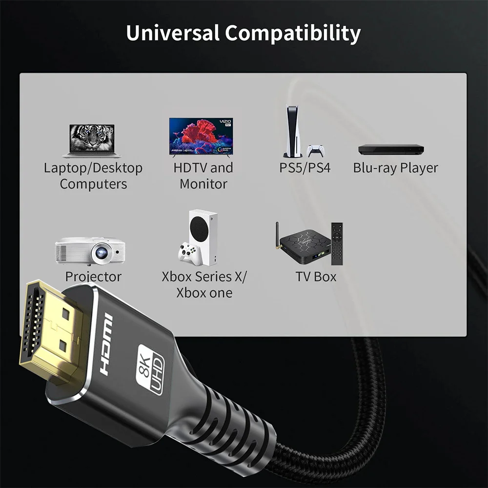 HDMI 2.1 연장 케이블 8K HDMI 2.1 남성-여성 연장 케이블 PS5 Xbox HDTV HDR 용 8K HDMI 코드 연장