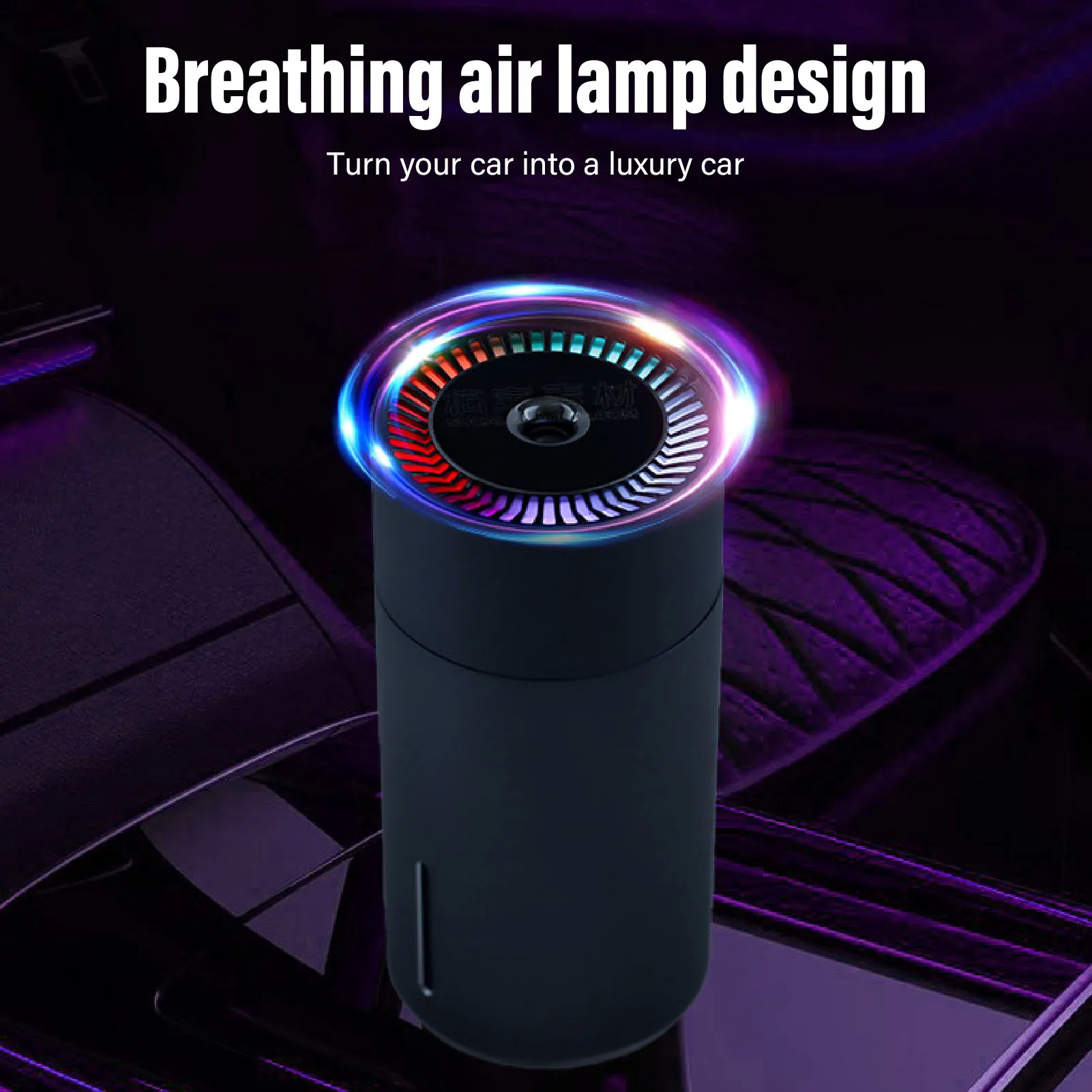 Fragrance Diffuser Car Fragrance USB Humidifier 3 Gear Adjustable Low Noise Automatic Portable Car Diffuser 260ML