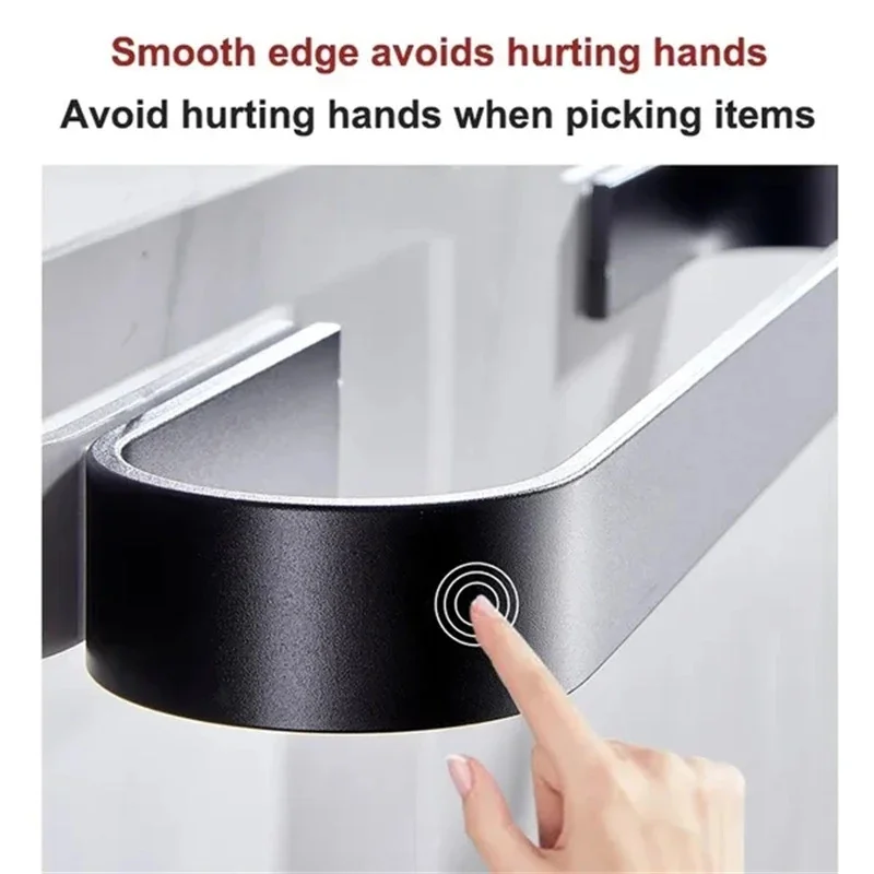 Towel Rack Without Punching European Style Wall Mounted Bath Towel Racks Bathroom Thickened Towels Rod Bathrooms Accessories