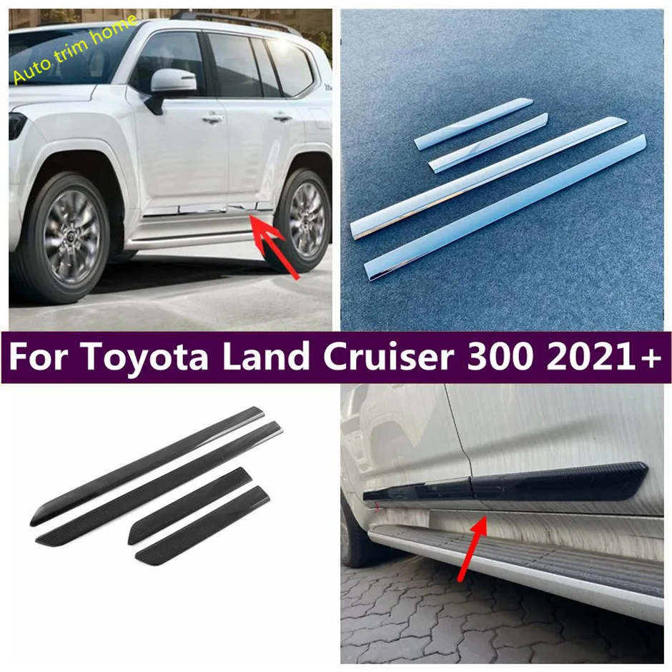 

Shiny / Carbon Fiber Look Body Kit Streamer Cover Trim Fit For Toyota Land Cruiser 300 LC300 2021 - 2023 Decoration Accessories