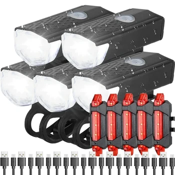 Rechargeable Bike Headlight & Taillight Set 1