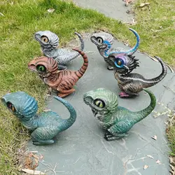 Resin Dinosaur Figurine Statue Funny Dinosaur Statue Cartoon Sculpture For Outdoor Garden Ornament Home Decor