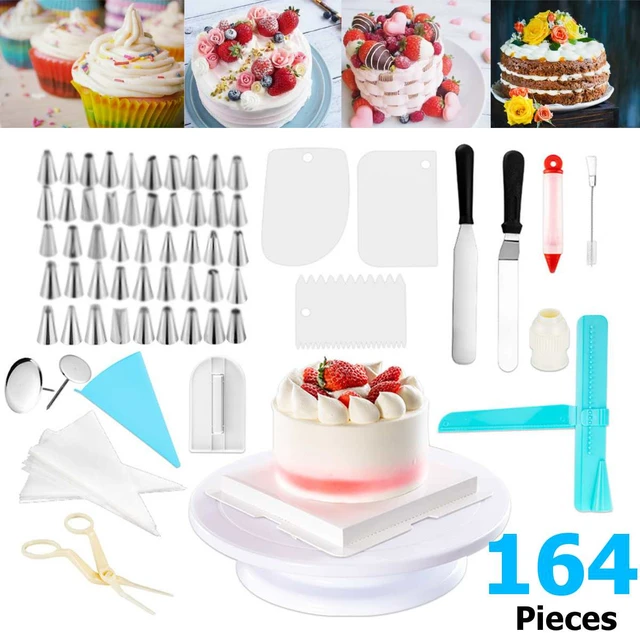 Kit de décoration de gâteaux, 164 pièces, ensemble de fournitures